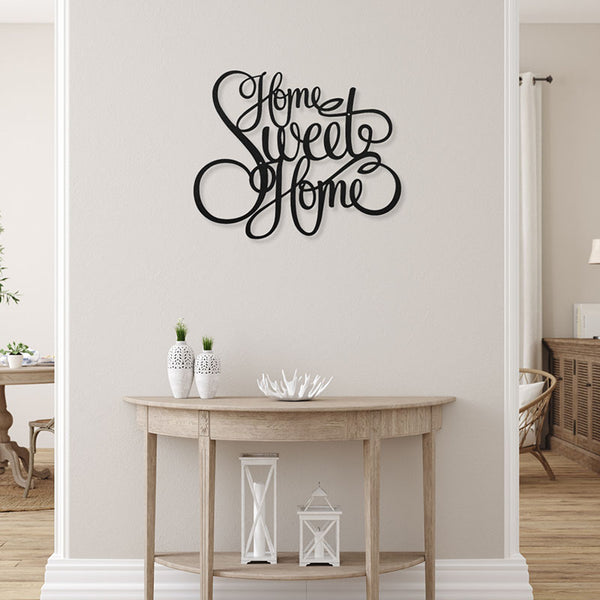 Wall Accents - Home Sweet Home Black Typography Wall Art