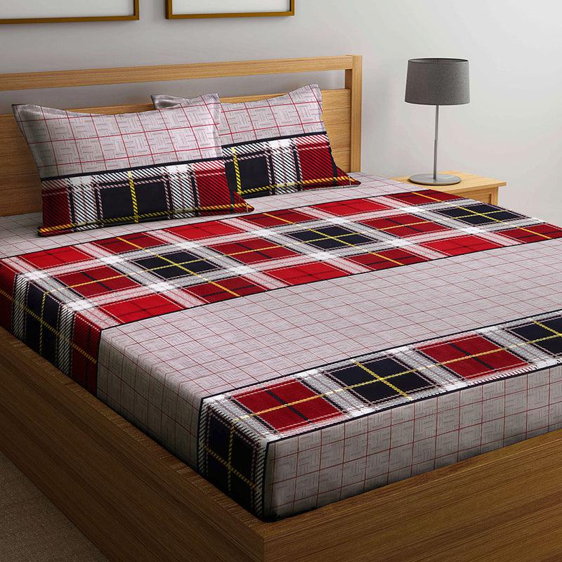 Buy Wizzer Checkered Bedsheet Bedsheets from Vaaree