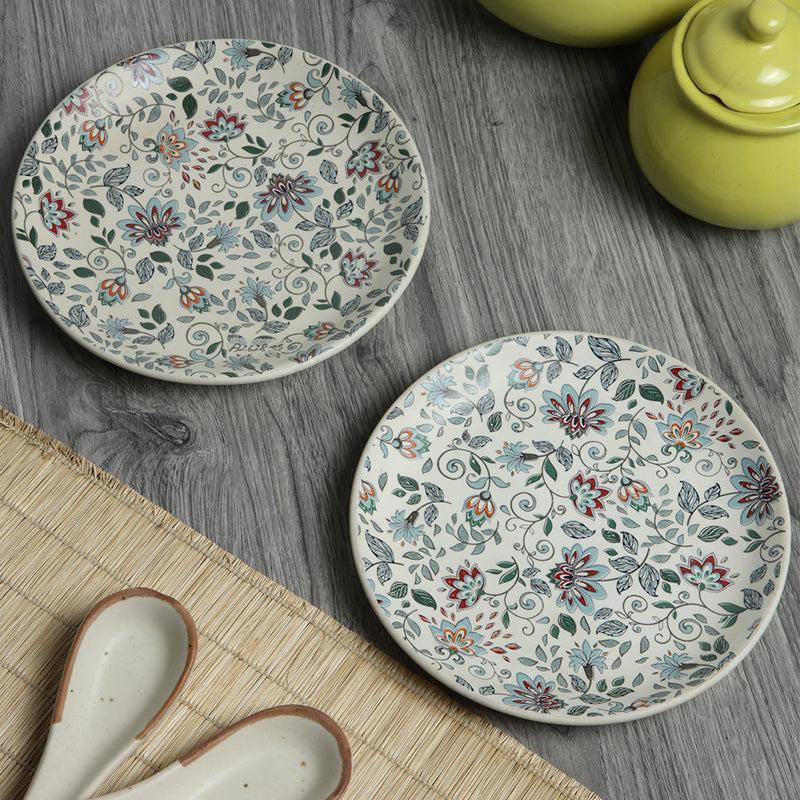 Quarter Plate - Exora Floral Quarter Plate - Set Of Two