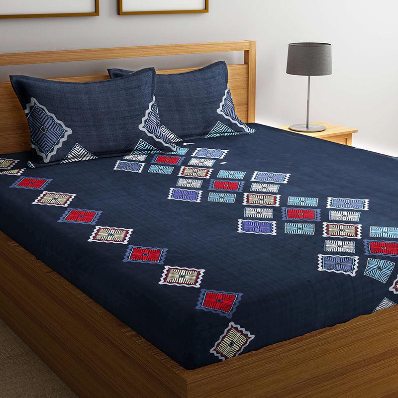 Buy Pabble Geometric Bedsheet Bedsheets from Vaaree