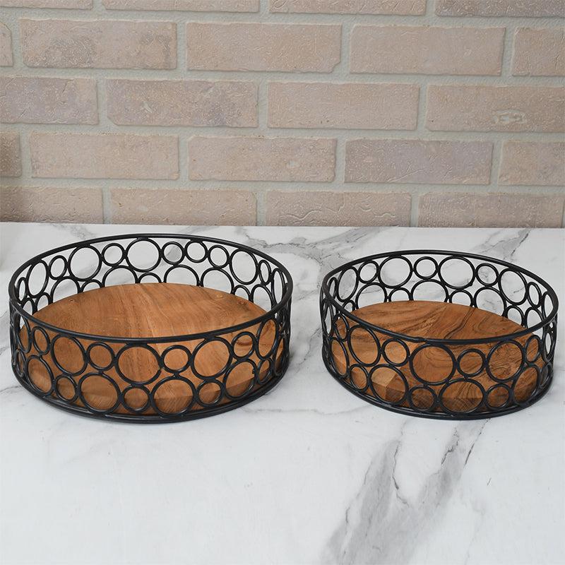 Buy Nacro Accent Tray - Set Of Two Accent Bowls & Trays from Vaaree