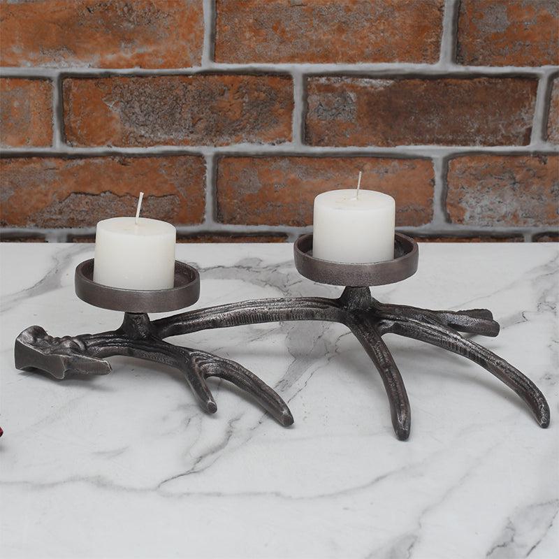 Buy Antler Charm Candle Holder - Black Candle Holders from Vaaree