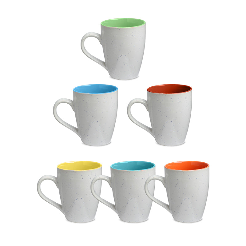 Mug & Tea Cup - Nitna Ceramic Mug (250 ML) - Set Of Six