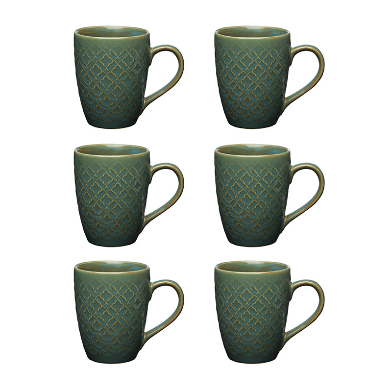 Mug & Tea Cup - Bida Ceramic Mug (250 ML) - Set Of Six