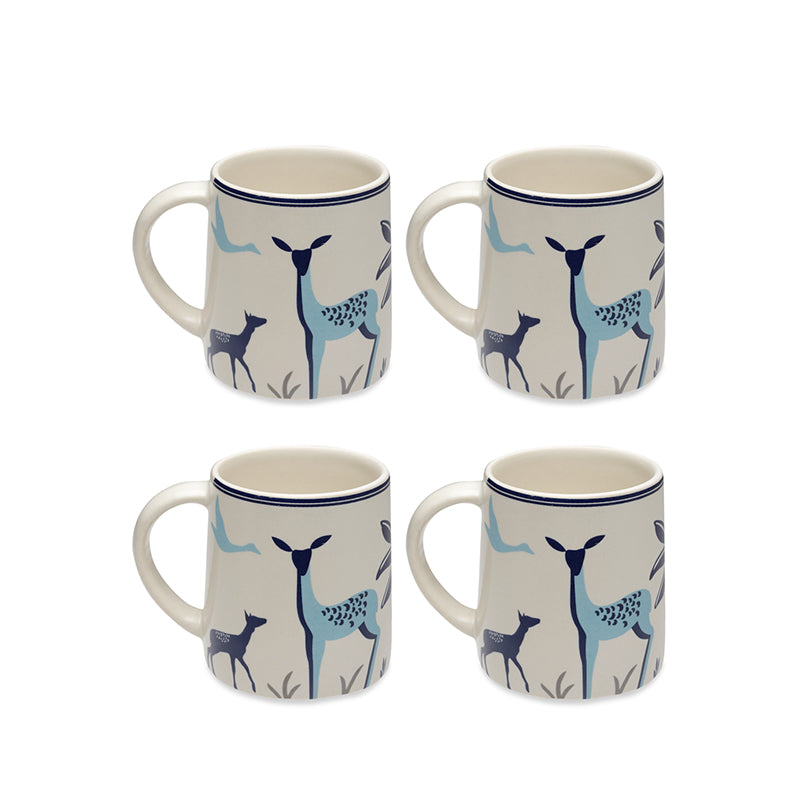 Mug & Tea Cup - Blue Tropica Mug (300 ML) - Set Of Four