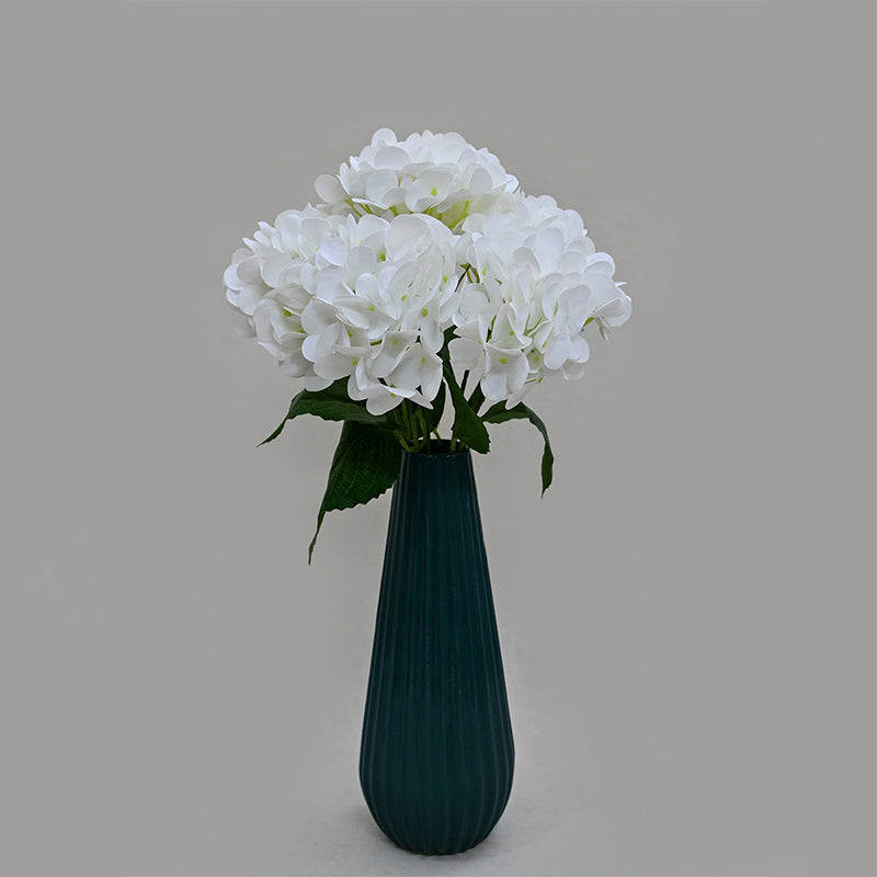 Buy Faux Everlasting Hydrangea Flower Stick - White Artificial Flowers from Vaaree