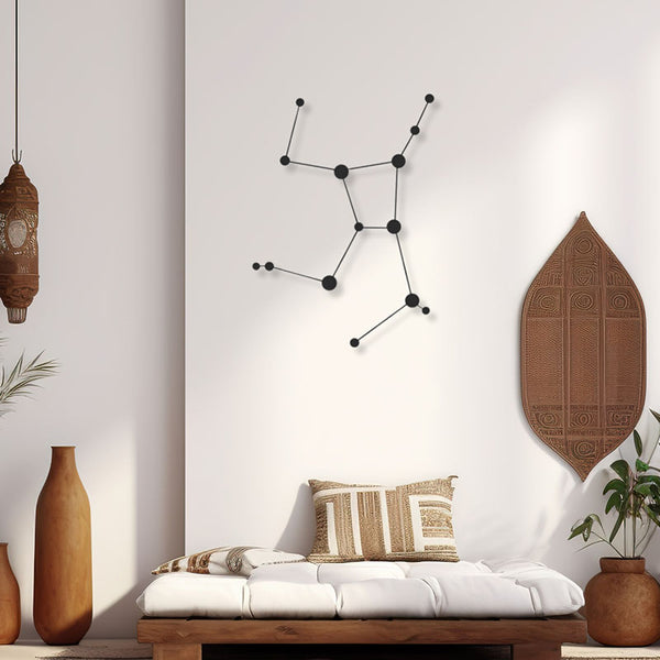 Wall Accents - Virgo Constellation Black Wall Art