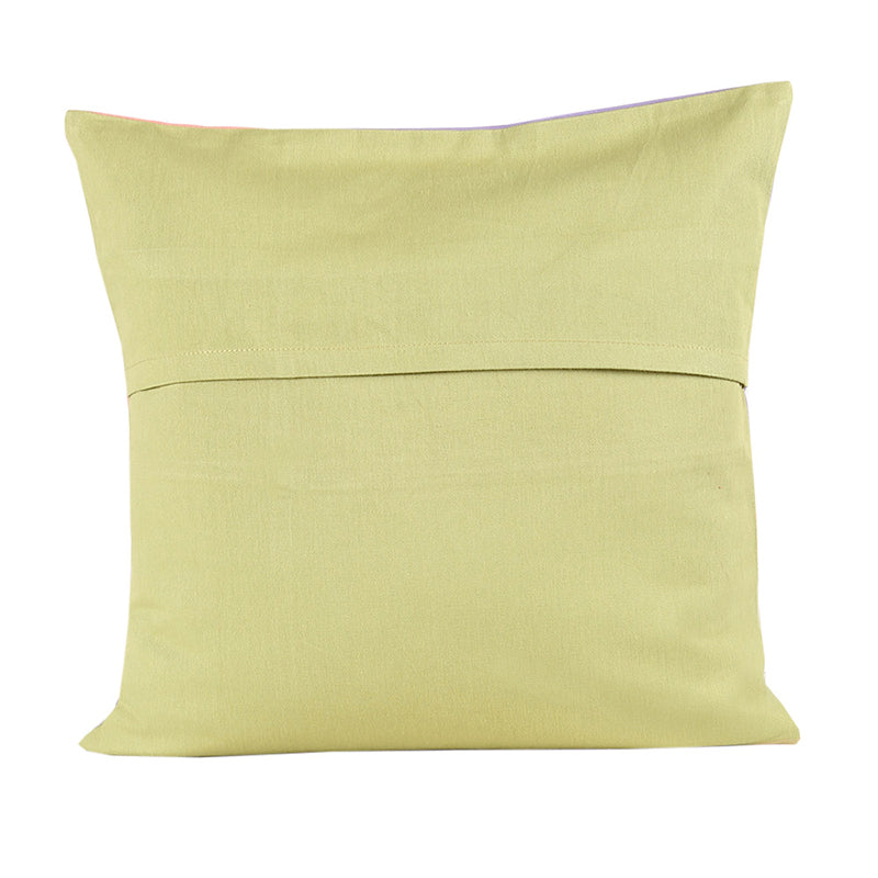 Buy Bhumiti Grided Cushion Cover- Purple & Peach Cushion Covers from Vaaree