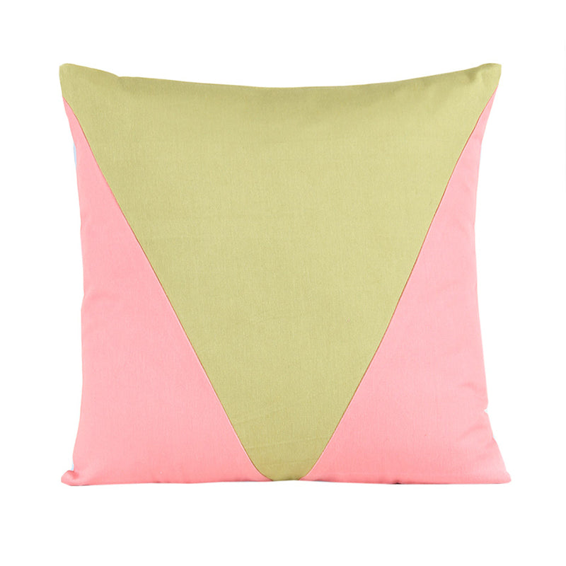 Buy Bhumiti Triva Cushion Cover (Green & Peach) - Set Of Two Cushion Cover Sets from Vaaree