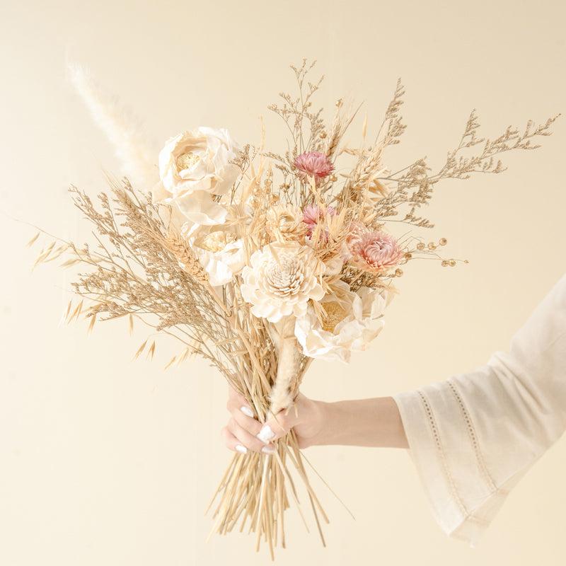 Buy Ivory elegance Dried Flower Bunch Artificial Flowers from Vaaree