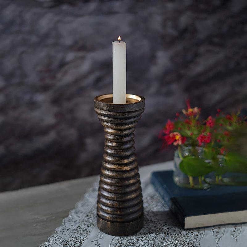 Buy Venero Ribbed Candle Holder Candle Holders from Vaaree