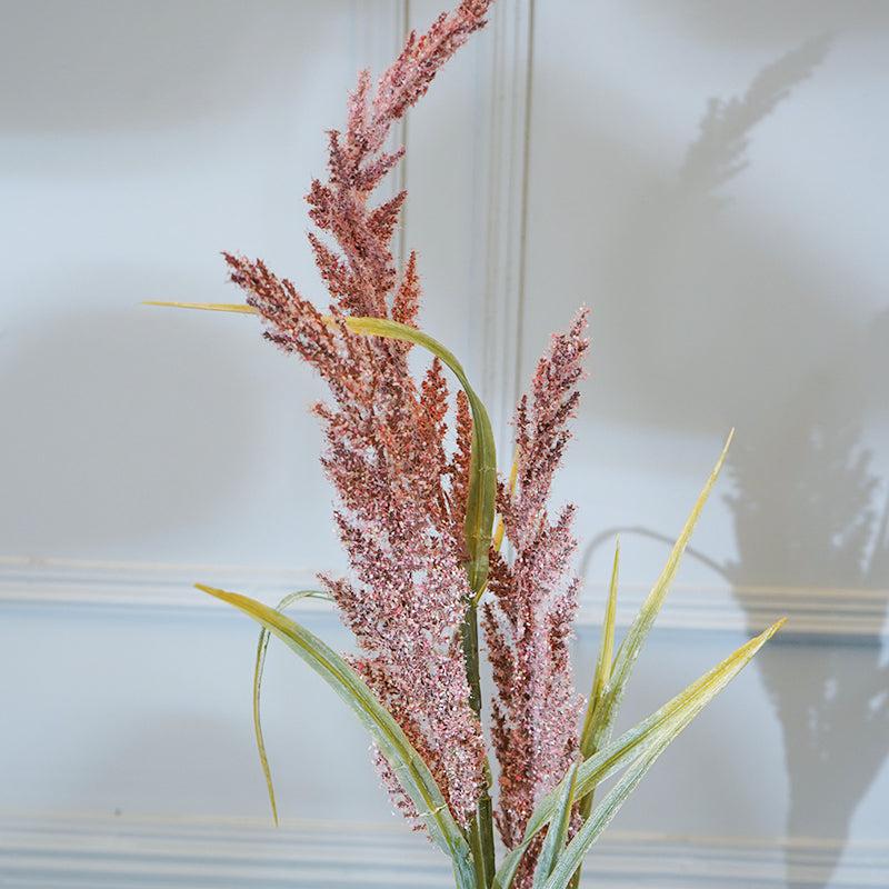 Buy Faux Reed Millet Grass Flower Stick (Pink) - 34 CM Artificial Flowers from Vaaree