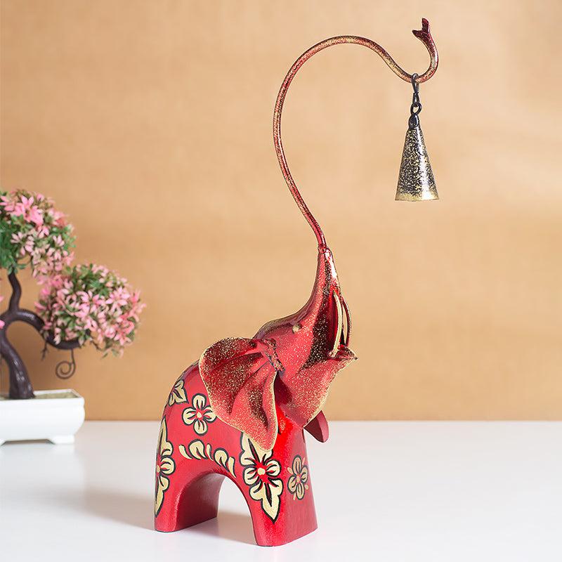 Buy Gaja Ghanti Showpiece - Red Showpieces from Vaaree