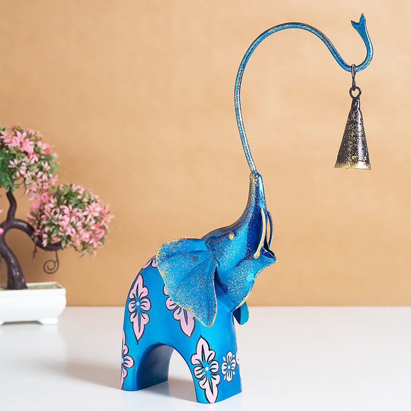 Buy Gaja Ghanti Showpiece - Blue Showpieces from Vaaree