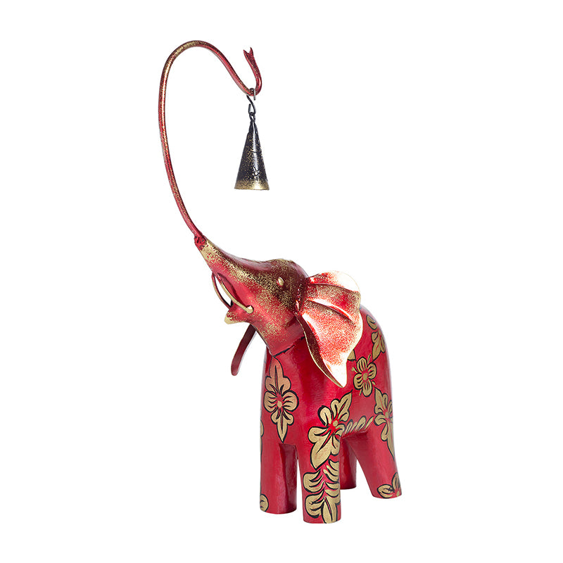 Buy Gajendra Ghanti Showpiece - Red Showpieces from Vaaree