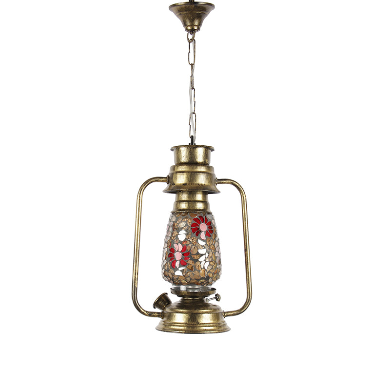 Buy Phoolkari Mosaic Lantern Ceiling Lamp - Gold Ceiling Lamp from Vaaree