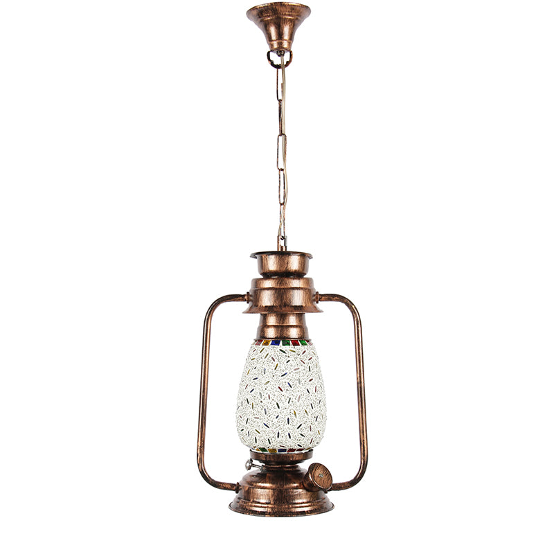 Buy Siera Mosaic Lantern Ceiling Lamp - Copper Ceiling Lamp from Vaaree