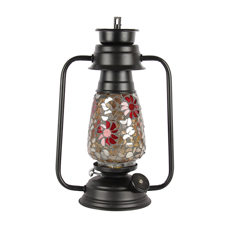 Buy Phoolkari Mosaic Lantern Table Lamp - Black Table Lamp from Vaaree