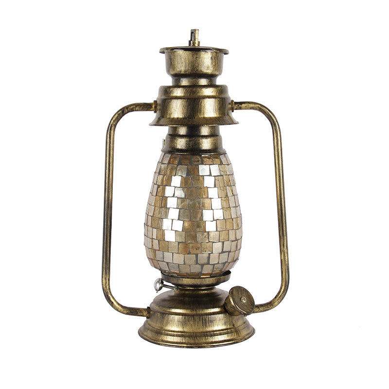 Buy Avina Mosaic Lantern Table Lamp - Gold Table Lamp from Vaaree