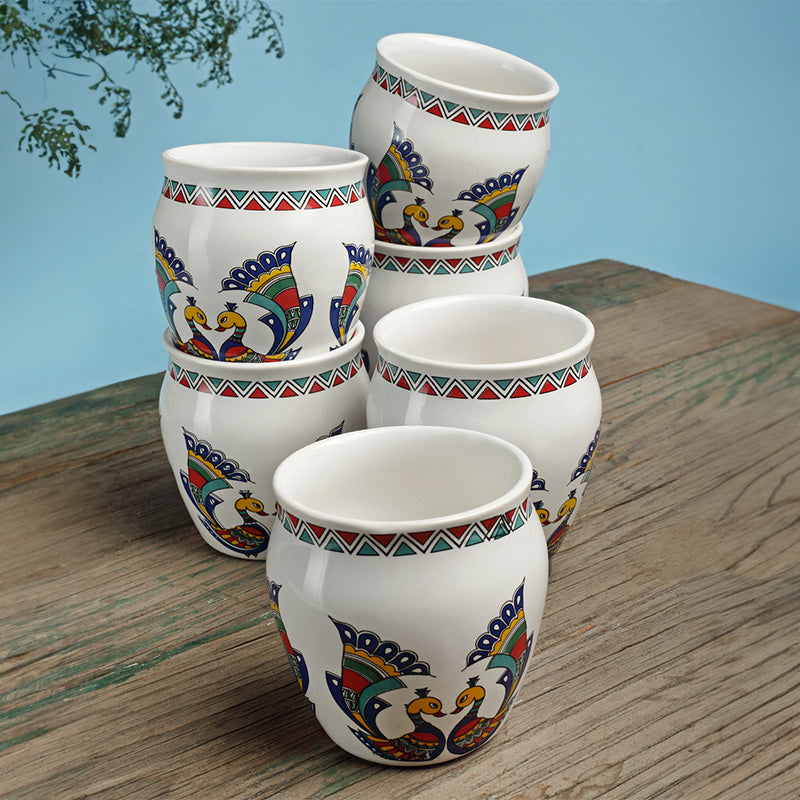 Mug & Tea Cup - Mayoora Ethnic Kullad (220 ML) - Set Of Six