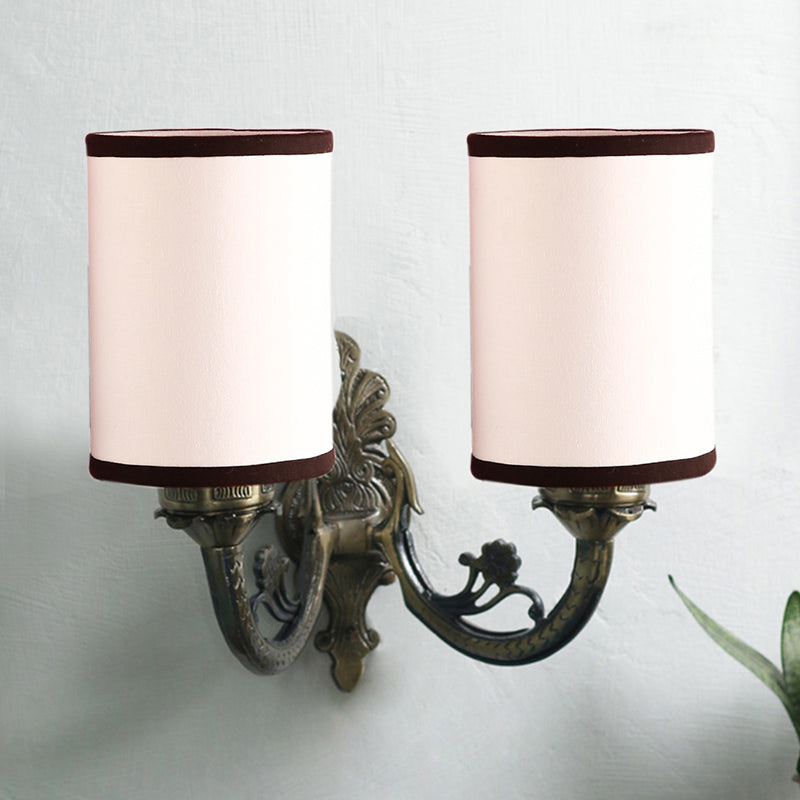 Buy Vintage Cylindrical Duo Wall Lamp - White & Black Wall Lamp from Vaaree