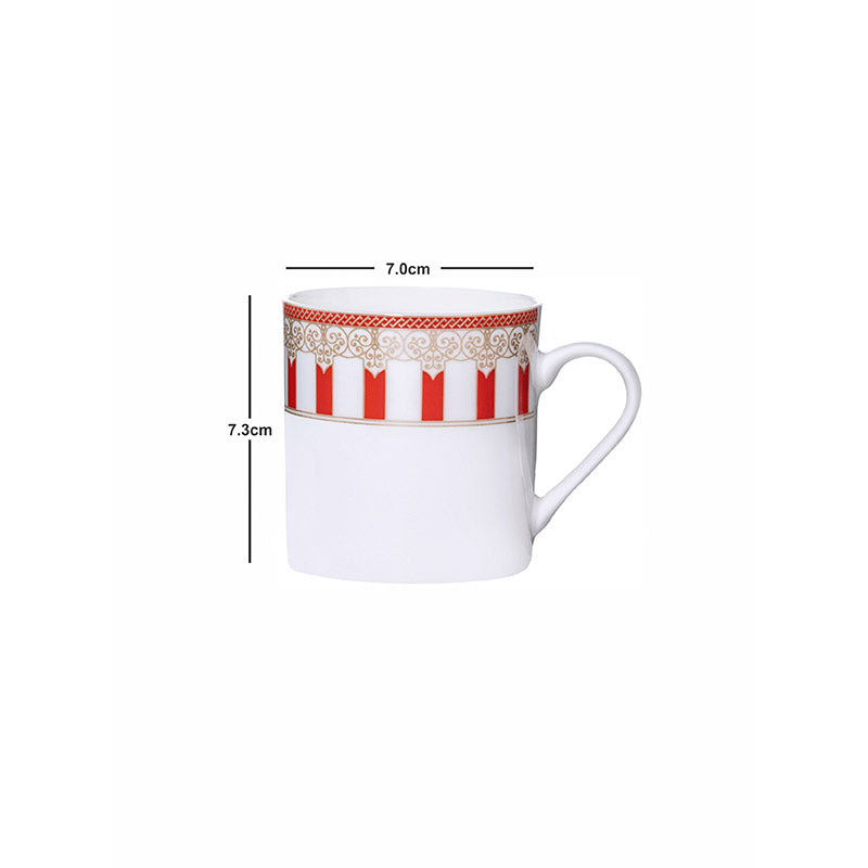 Mug & Tea Cup - Avni Ethnic Mug (210 ML) - Set Of Six