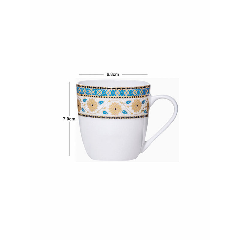 Mug & Tea Cup - Bida Floral Mug (180 ML) - Set Of Six