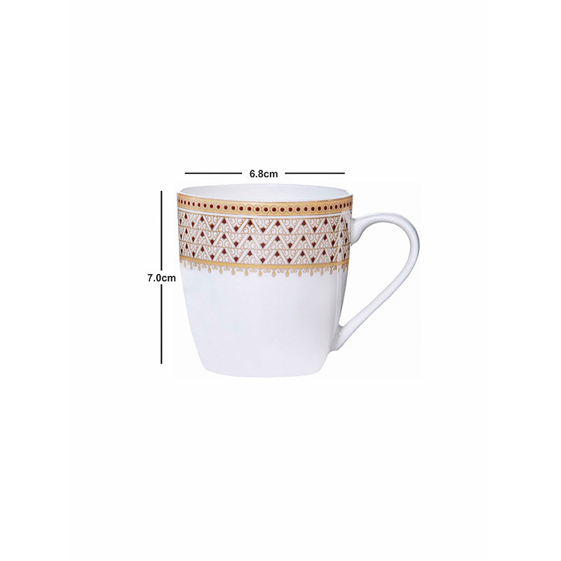 Mug & Tea Cup - Juane Ethnic Mug (180 ML) - Set Of Six