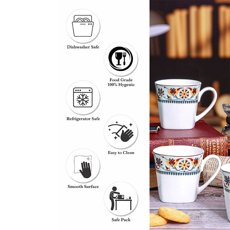 Buy Darvia Floral Mug (180 ML) - Set Of Six Mug & Tea Cup from Vaaree