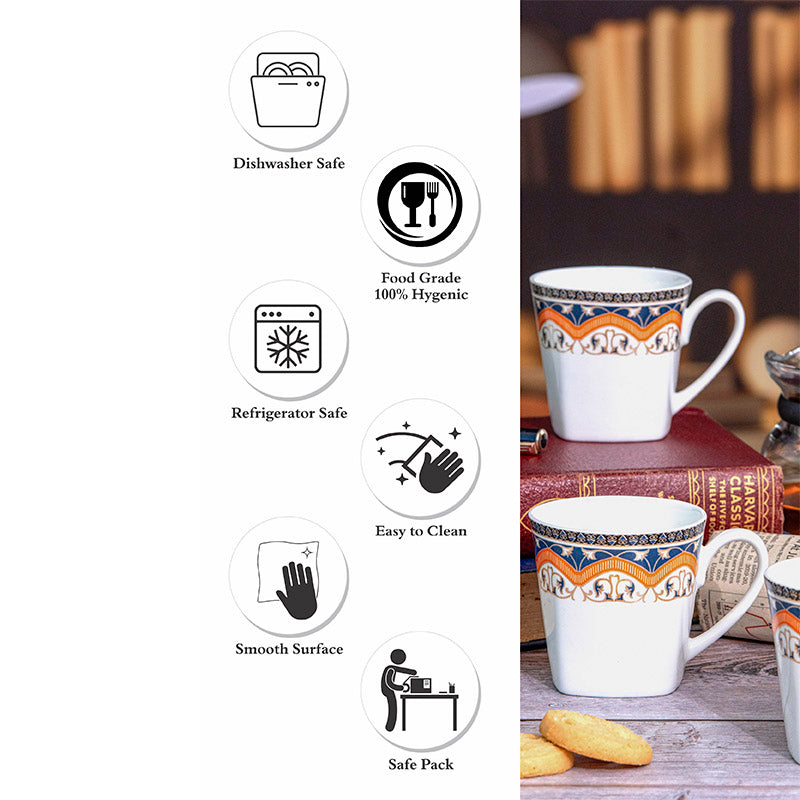 Mug & Tea Cup - Ledo Ethnic Mug (180 ML) - Set Of Six