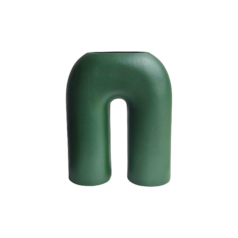 Buy Ziska U Vase - Green Vase from Vaaree