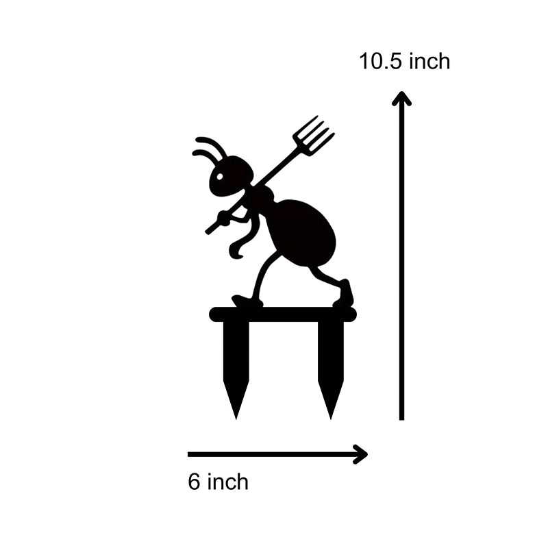 Buy Mrs Ant Garden Stake - Set Of Four Garden Stake from Vaaree