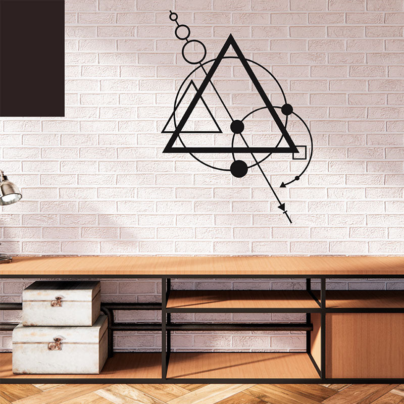 Wall Accents - Abstract Triangle Black Wall Art