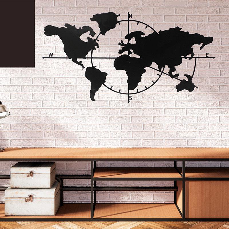 Buy World Map Black Wall Art Wall Accents from Vaaree