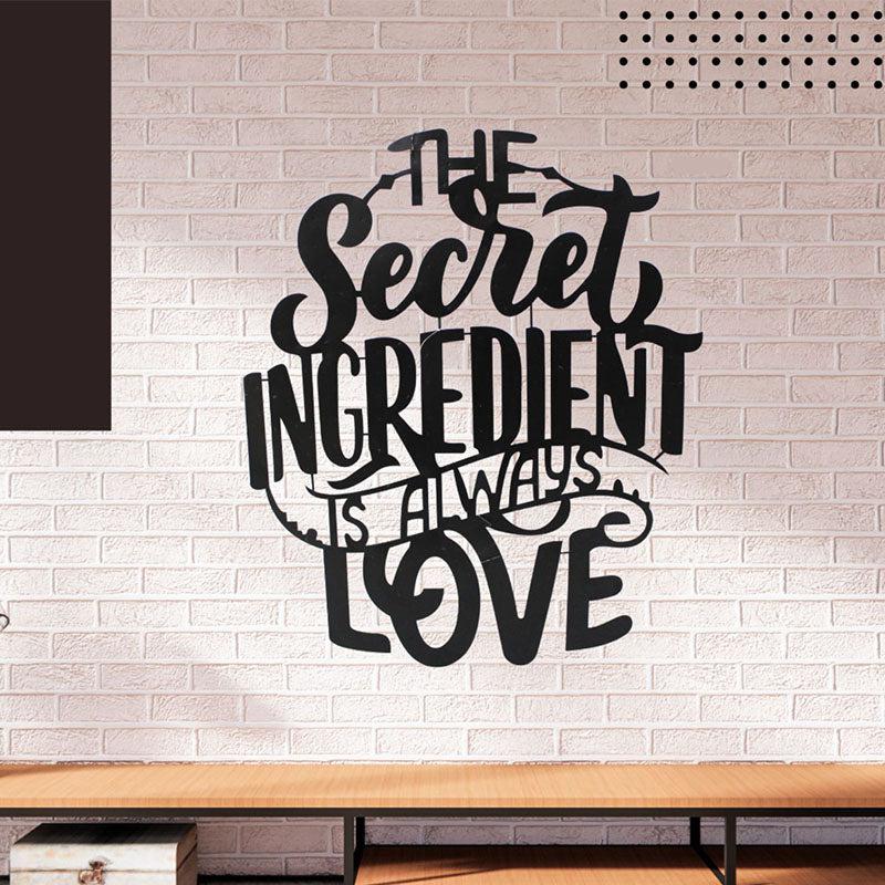 Buy The Secret Ingredient Is Always Love Black Wall Art Wall Accents from Vaaree