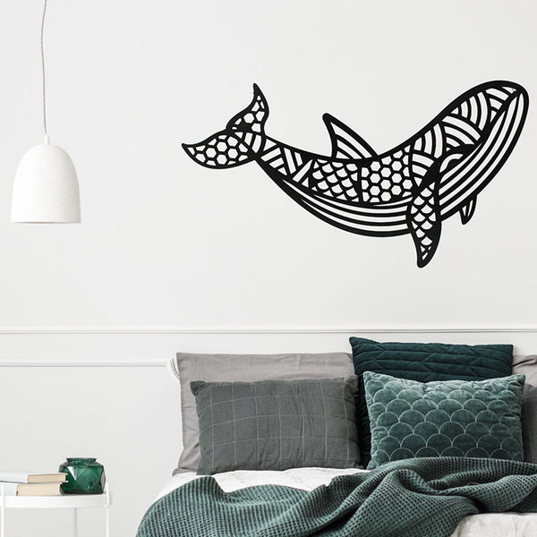 Wall Accents - Whale Black Wall Art