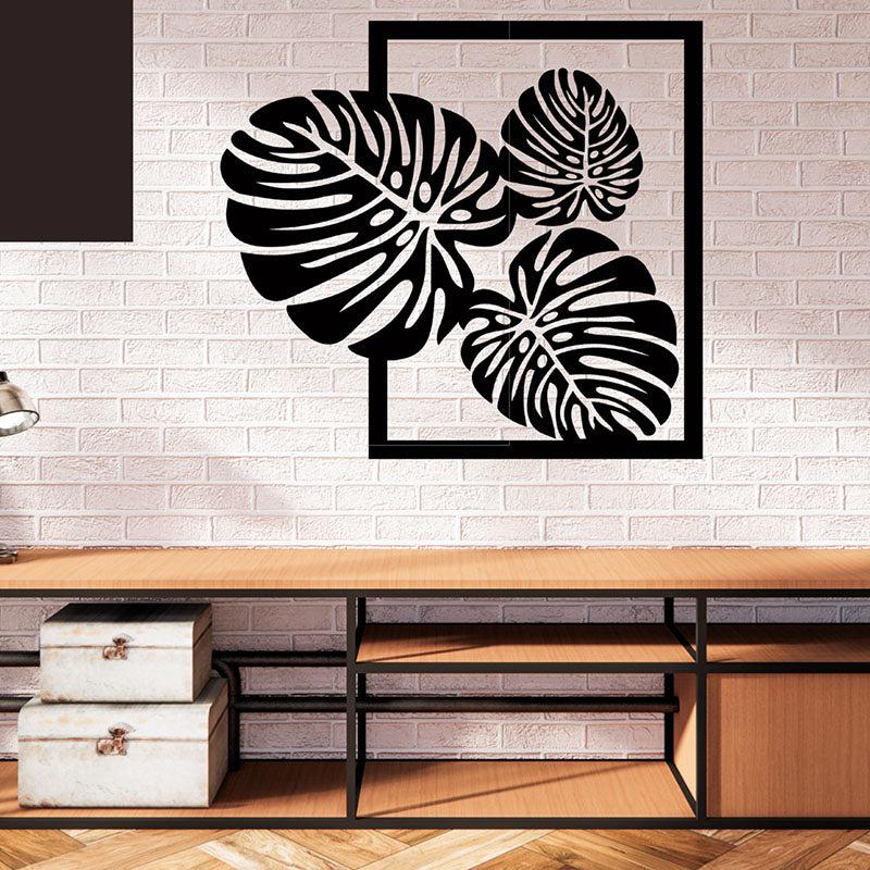 Buy Big Leaves Black Wall Art Wall Accents from Vaaree