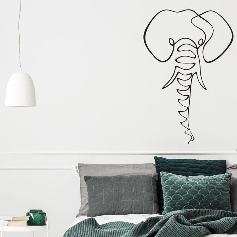 Wall Accents - Elephant Black Wall Art