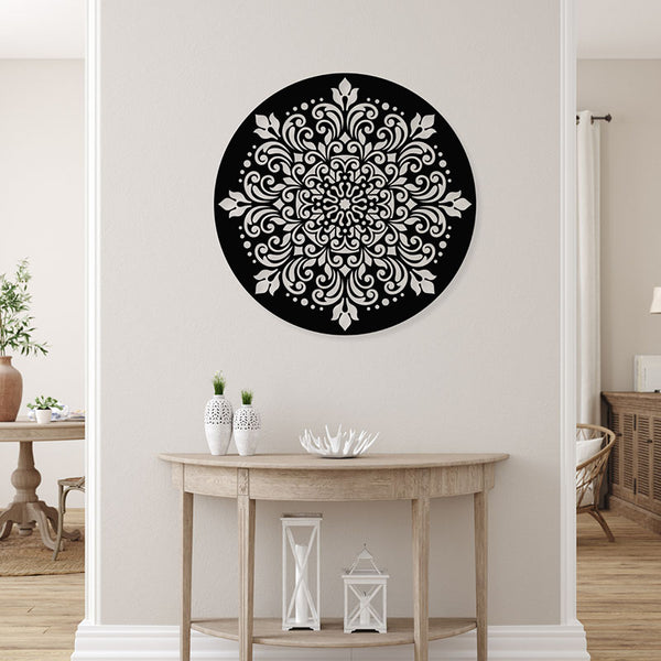 Wall Accents - Aaga Mandala Black Wall Art