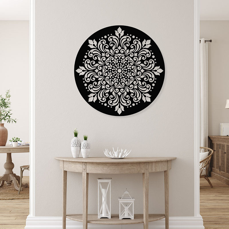 Buy Aaga Mandala Black Wall Art Wall Accents from Vaaree