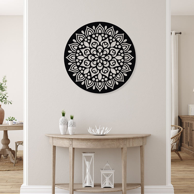 Wall Accents - Adla Mandala Black Wall Art