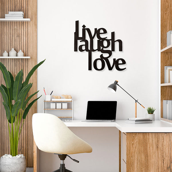 Wall Accents - Live Laugh Love Black Wall Art