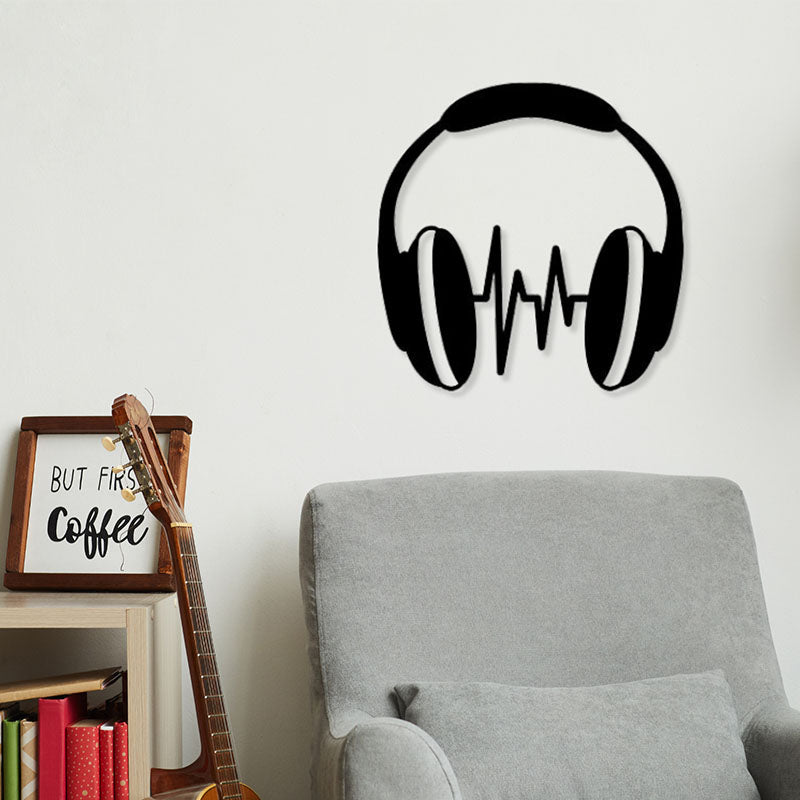 Wall Accents - Headphones Black Wall Art