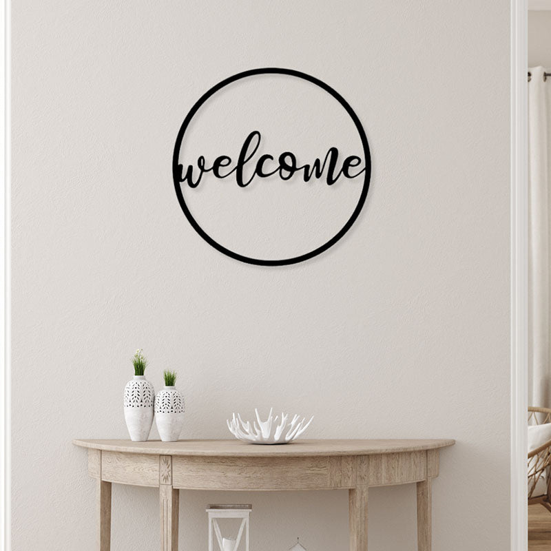 Wall Accents - Welcome Black Wall Art