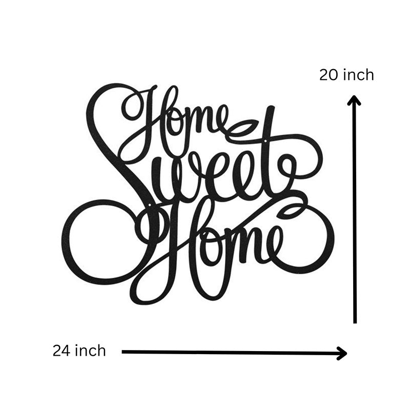 Wall Accents - Home Sweet Home Black Typography Wall Art