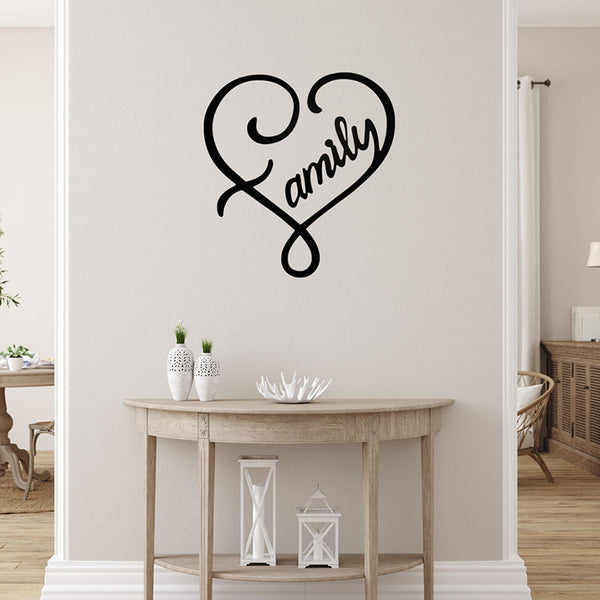 Wall Accents - Family Black Wall Art