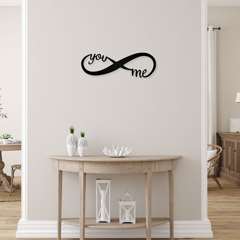 Wall Accents - You And Me Till Infinity Black Wall Art