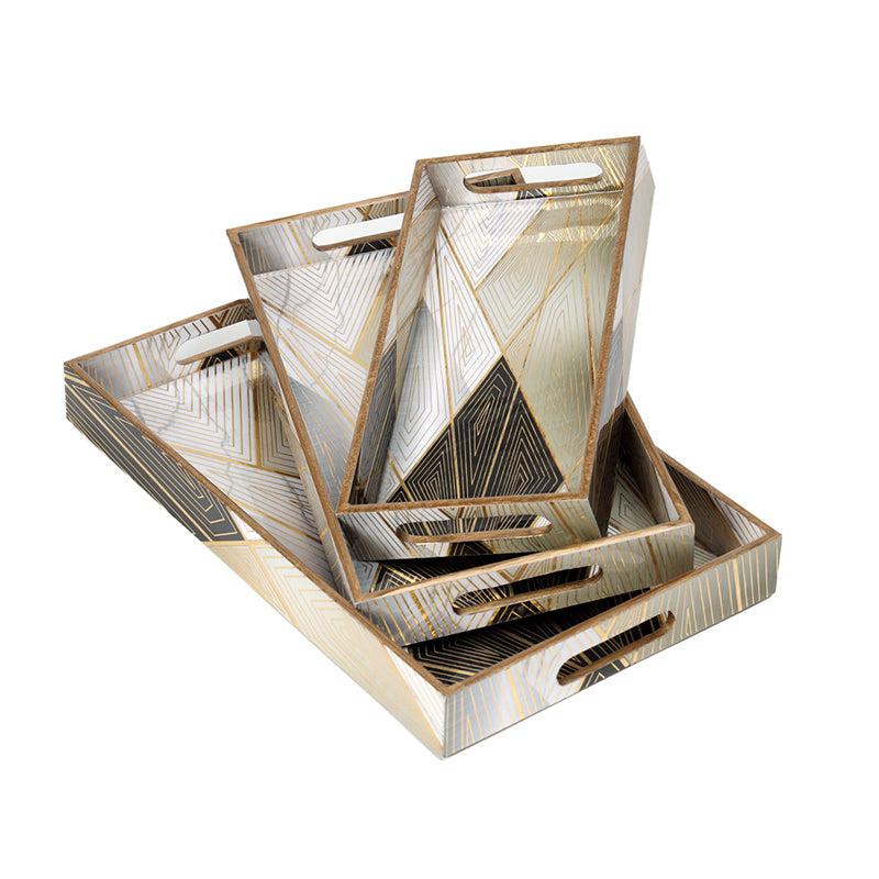 Buy Aksa Serving Tray - Set Of Three Serving Tray from Vaaree