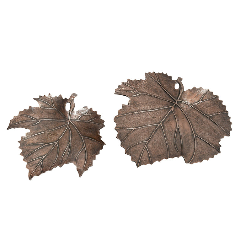 Buy Maple Muse Accent Tray (Brown) - Set Of Two Accent Bowls & Trays from Vaaree