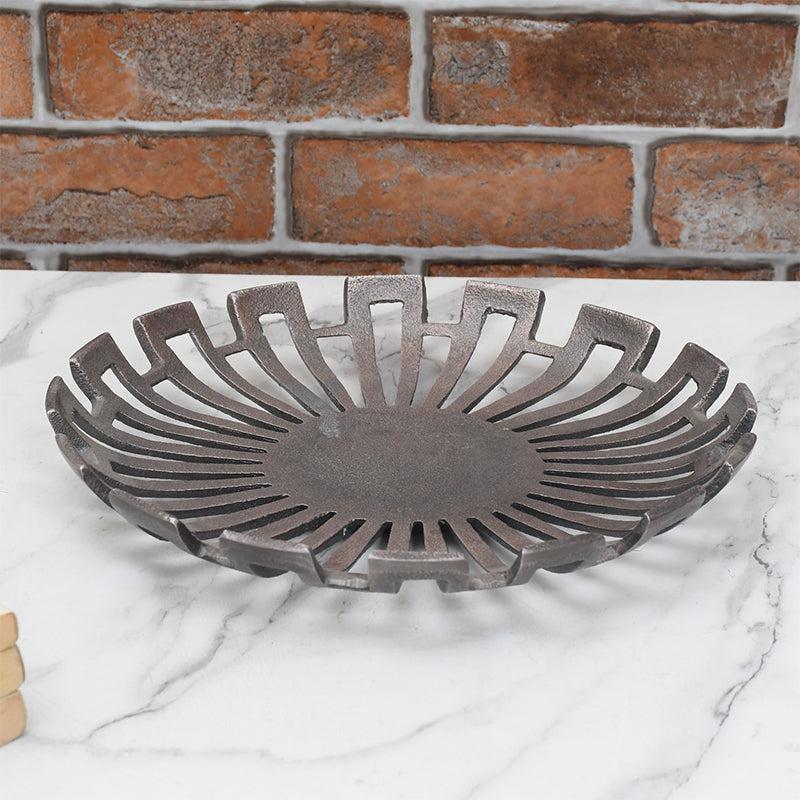 Buy Ajra Flora Serving Tray - Brown Accent Bowls & Trays from Vaaree